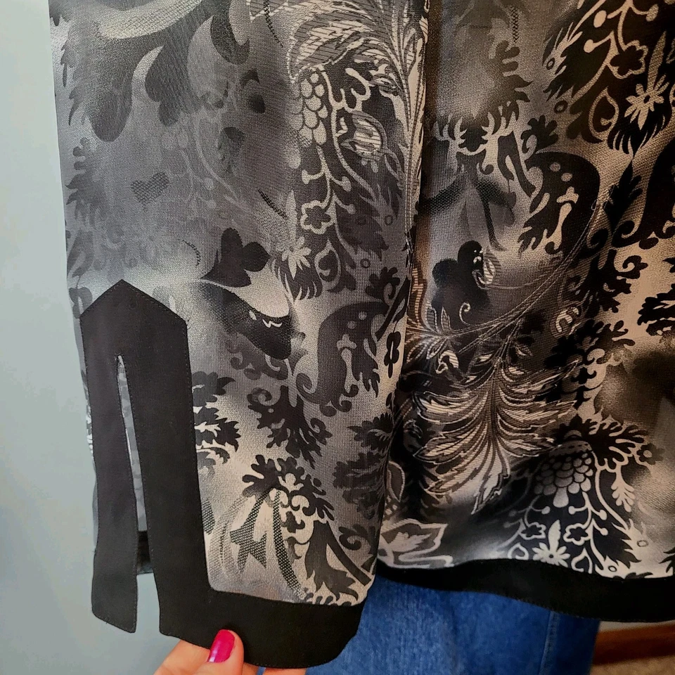 Vintage Y2K Chinese Style Blouse Cheongsam Qipao Top Sheer Size 1X Mandarin - Image 3 of 4