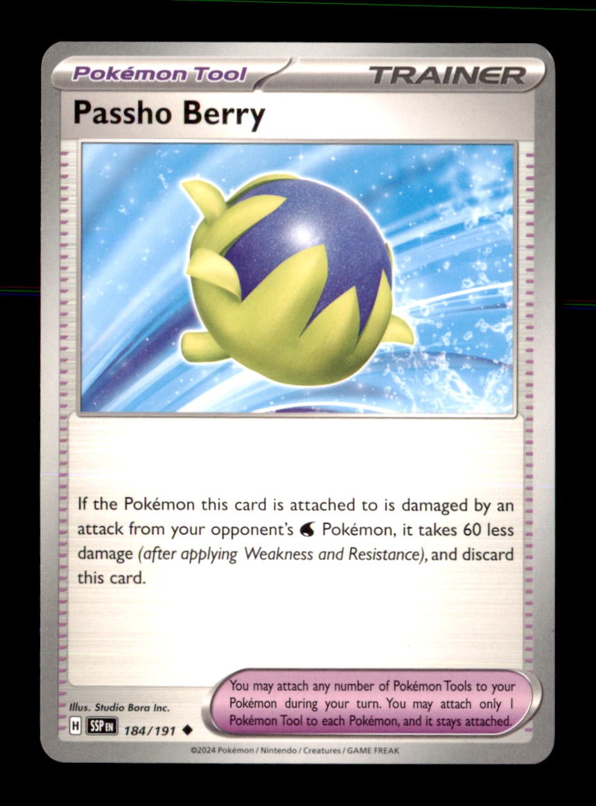 Passho Berry 184/191 Uncommon Surging Sparks Pokemon Near Mint