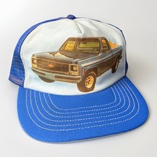 Vintage Chevrolet Trucks C10 Classic 80s Mesh Trucker Hat Chevy Made In USA
