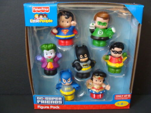 NEW Little People DC Super Friends 7 Figures Set Batman Batgirl Wonder Woman NIB - Picture 1 of 1