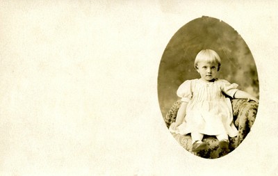 Cute Little Girl Blonde Hair Studio Portrait Vintage Rppc Real