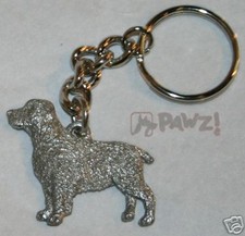 ENGLISH SPRINGER SPANIEL Fine Pewter Keychain Key Ring