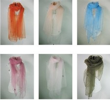 New Women Organza Shawls Scarf Weddings Bridal Bridesmaid Evenings Scarf Wrap 