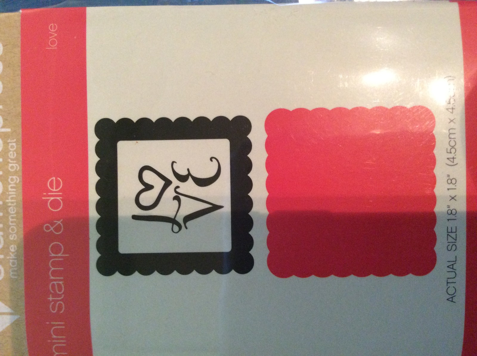 Love - Crafter's Companion Diamond Press Mini Stamp & Die DP1136