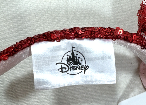 2021 DISNEY VALENTINE'S DAY HEART SEQUENED PINK BOW HEADBAND MINNIE EARS - Picture 12 of 12