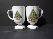 Set of 2 Mount Clemons Vintage Pedestal Irish Coffee Mugs (CR011)