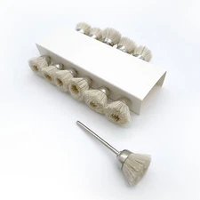 Foredom Mounted Bristle Brushes 3/32″ (2.35 Mm) Shank - White Horse Hair