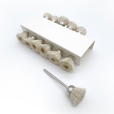 Foredom Mounted Bristle Brushes 3/32  (2.35 Mm) Shank - White Horse Hair