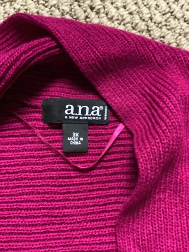 A.N.A. A New Approach Women Sweater | Fall-Pink | Size 3X | New W/tag - Picture 5 of 11