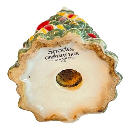 Spode Árbol de Navidad Sal Pimienta Coctelera Árbol y Caja de Regalo Regalo Vacaciones Cerámica - Imagen 12 de 13