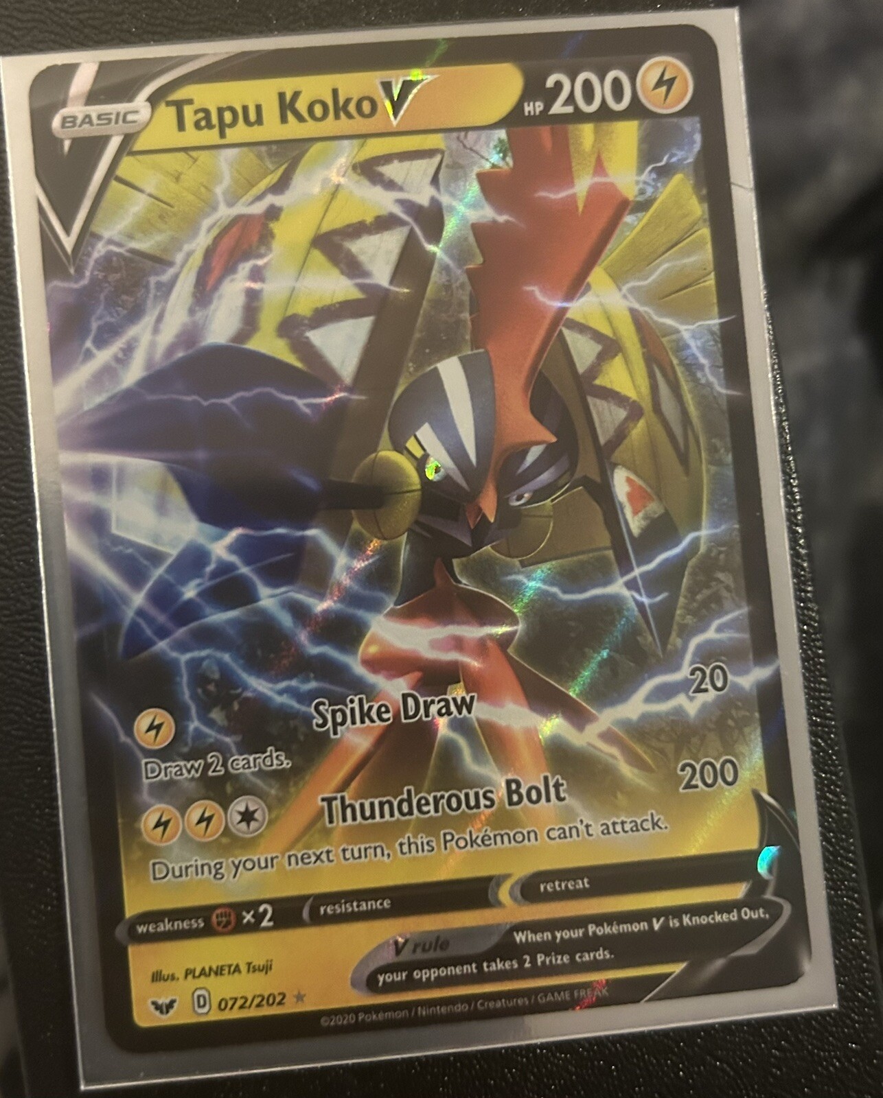 Tapu Koko V Holo Ultra Rare Pokemon TCG Card 072/202 eBay