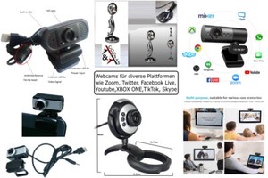 1080P 720P 480P 30MP Webcam USB Full HD Swivel Camera With Mic F. PC Laptop