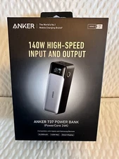 Anker  737 High-Speed Power Bank (24000mAh, 140W, 3-Port) - Black  NEW!!