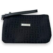 Tommy Hilfiger Logo Wristlet Pouch Black