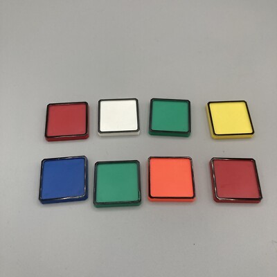 Lot of 8 Tiles Rubik's Race Ideal 1982 Board Game Parts Replacement