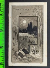 Antique 1881 Old Colony Railroad Pocket Time Table Schedule