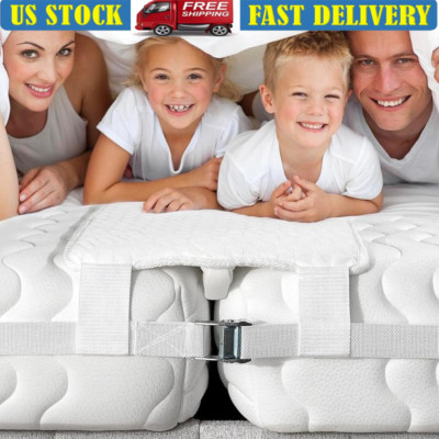 Twin to King Bed Bridge Converter Kit Gap Filler Memory Foam Adjustable Beds New