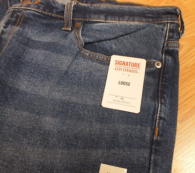 Signature Levi Strauss Loose Flex Vintage Inspired 40 x 32 Men's
