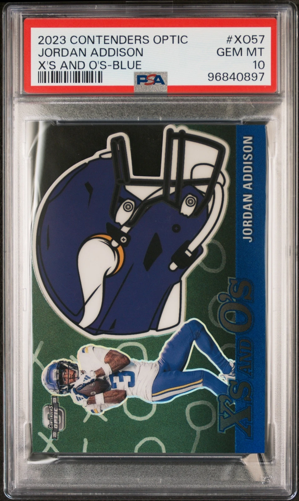 Jordan Addison Panini Contenders Optic X's and O's #XO57 Blue