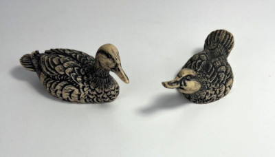 Vtg 1989 Duck Figurines English Leather Wilderness Series Mallard