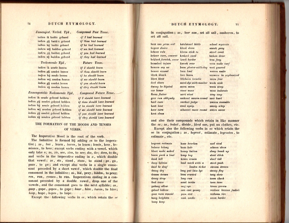 The Dutch Grammar, Preceded by an Historical Sketch, by T. Marshall, 1842, 1stEd - Image 3 of 4
