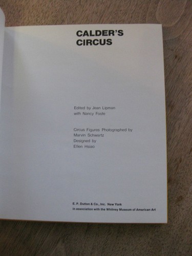 SIGNED - CALDER'S CIRCUS by Alexander Calder- 1st limited 1972 HCDJ -ART Whitney - 第 7/12 張圖片