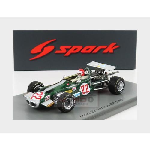 1:43 SPARK Lotus F1 59 #22 German Gp 1969 R.Stommelen Green White S7475 Model - Picture 2 of 2