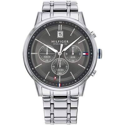 Tommy Hilfiger Men's Watch Kyle Grey Dial Silver Steel Bracelet