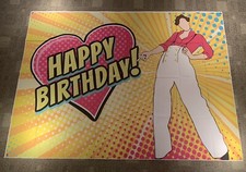 Retro Yellow Disco Happy Groovy Birthday Backdrop Theme Party Photography 7 X 5