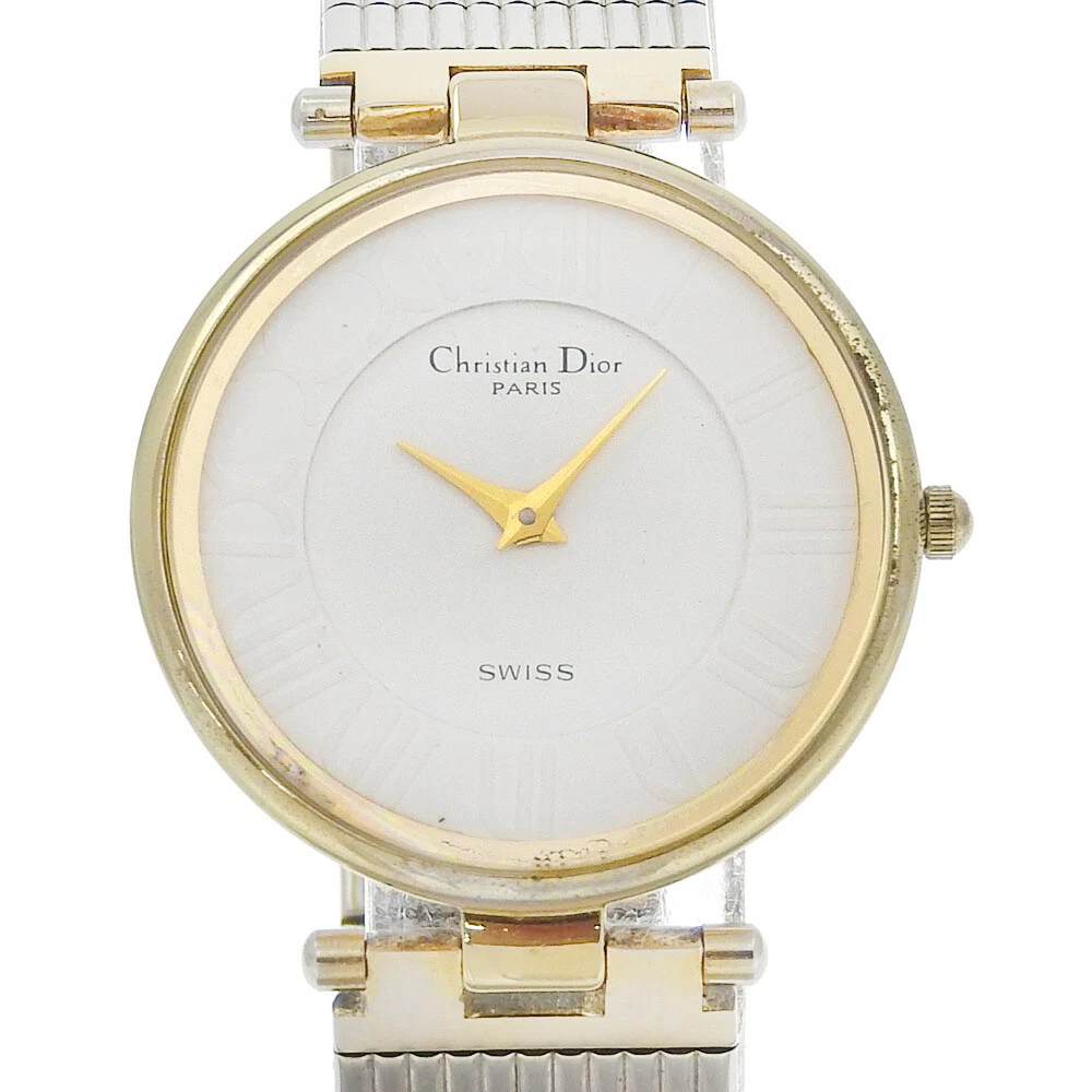 Dior 4715032 Watches WhiteDial Stainless Steel/Plated Gold Quartz Analog d...