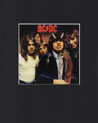 8X10'' Matted Print Picture Album Cover Art: AC/DC, Highway to Hell, 1979