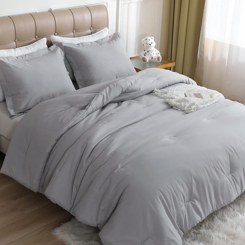 3 PCS Down Alternative Comforter Set with Shams All Season Reversible Comforter - Picture 60 of 95