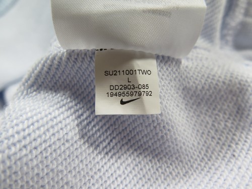 Boys Youth Nike Magic Club Fleece Light Blue White Crewneck Sweatshirt Large - Picture 9 of 11