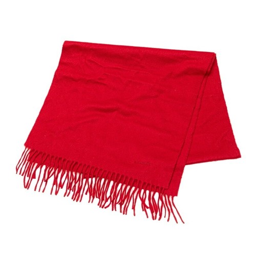 Hermes Red Cashmere Scarf 167cm x 40.5cm Used Excellent Condition