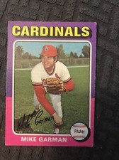 1975 Topps #584 Mike Garman Cardinals (a) Crease Free Ship