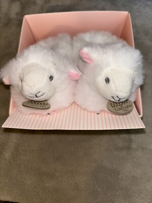 Doudou Et Compagnie Paris - Little Lamb Baby Booties Slippers Rattle New In Box