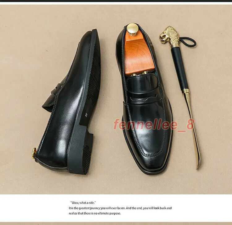 SAOLA Abito da lavoro retrò da uomo scarpe formali in pelle punta rotonda ufficio matrimonio slip on