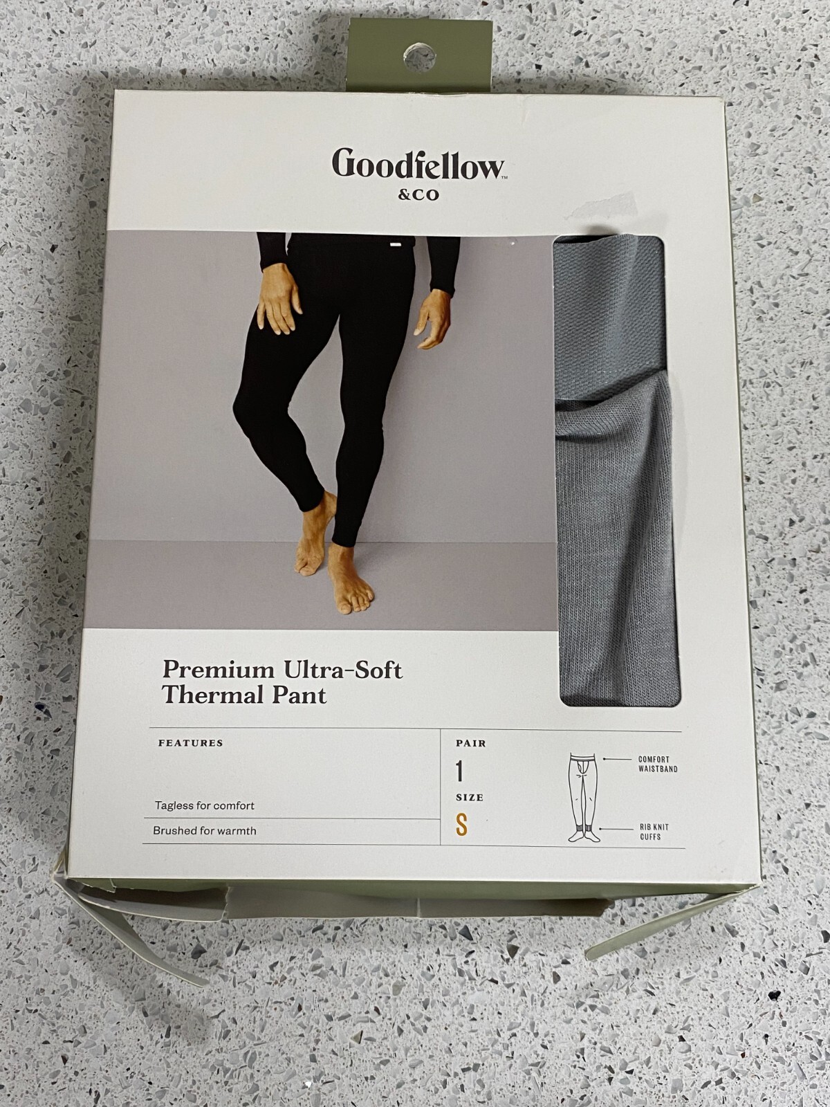 Goodfellow & Co Men's Premium Ultra-Soft Thermal Pant - Small - Grey