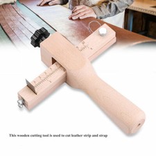 Wooden Strip Strap Belt Cutter Leather Hand Cutting Craft Repair Tool  5 Blades