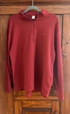 Eastern Mountain Sports XL Men's Tech Wick 1/4-Zip Pullover Base Layer Red