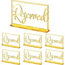 6 Pieces Acrylic Reserved Table Sign Wedding Signs Reserved Signs for Tables ...