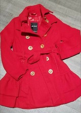 GIRLS TRENCH COAT/FALL WINTER JACKET/RED SIZE 4T