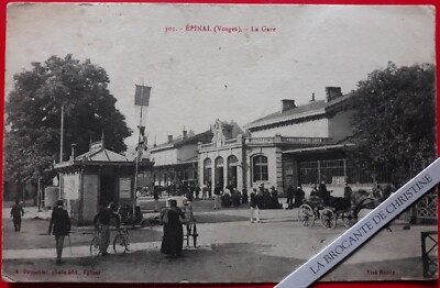 Nr. 7 CPA D'EPINAL La Gare Ecrite von 1917 VOSGES 88