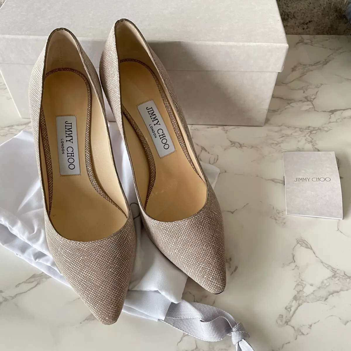 New in Box Authentic Jimmy Choo Romy Pumps Heels Shoes 8.5cm Size