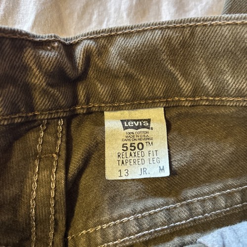 VTG Levis 550 Women's 13 JR M Relaxed Fit Tapered Leg Jeans USA Dark Green 31x30 - Picture 7 of 12