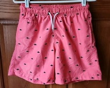 SurfStyle Performance Mens Sz S Swim Trunks Board Shorts Pink w/Swordfish Design