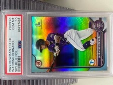 2022 Bowman 1st Edition #BPPF-46 Warming Bernabel Sky Blue Foil psa 10 Gem Mint
