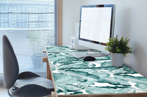 Tapis de bureau feuilles de banane protection coussin pour PC souris clavier 120x60 - Photo 4/5