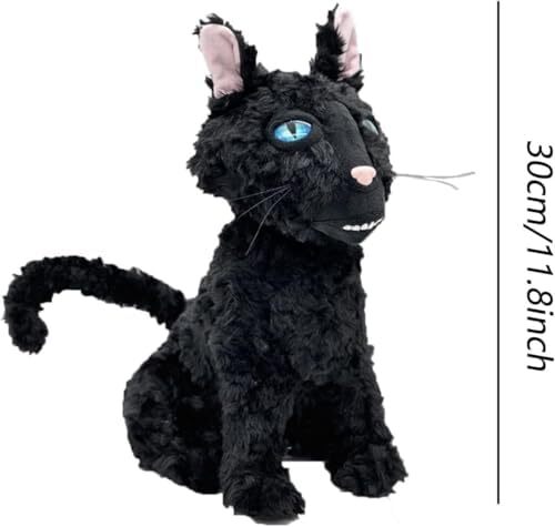 12” Black Cat Plush, Cat Monster Stuffed Animal Pillow Doll Toy - Picture 12 of 12