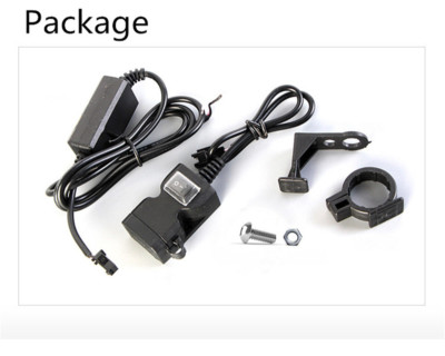 Waterproof 12V Motorcycle Scooter Dual USB Phone Socket Charger 5V 3.1A W/Switch